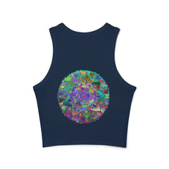 Vibrant Mandala Racerback Tank Top Tank Top - Blululi