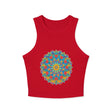 Vibrant Mandala Racerback Tank Top Tank Top - Blululi