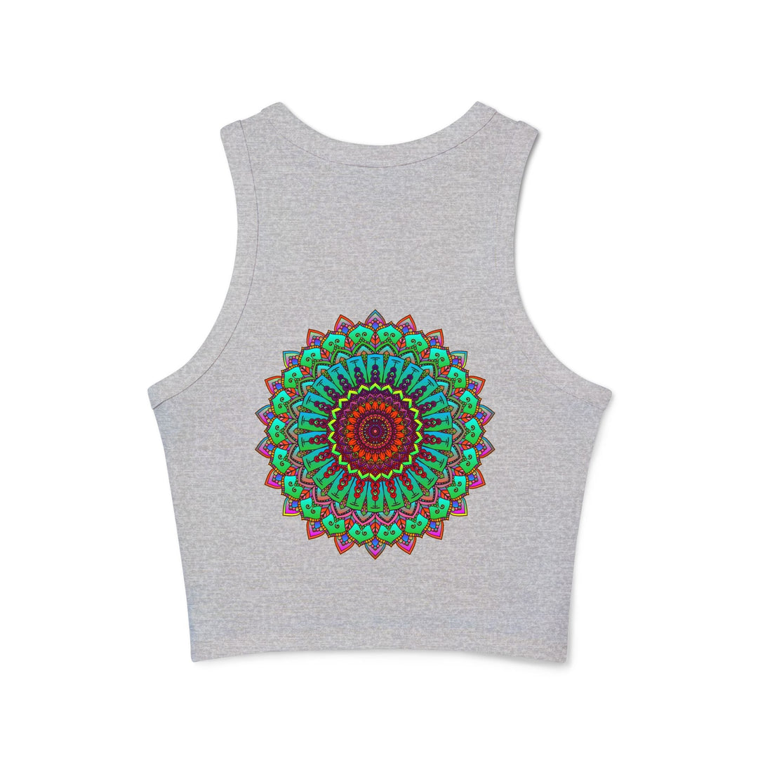 Vibrant Mandala Racerback Tank Top Tank Top - Blululi