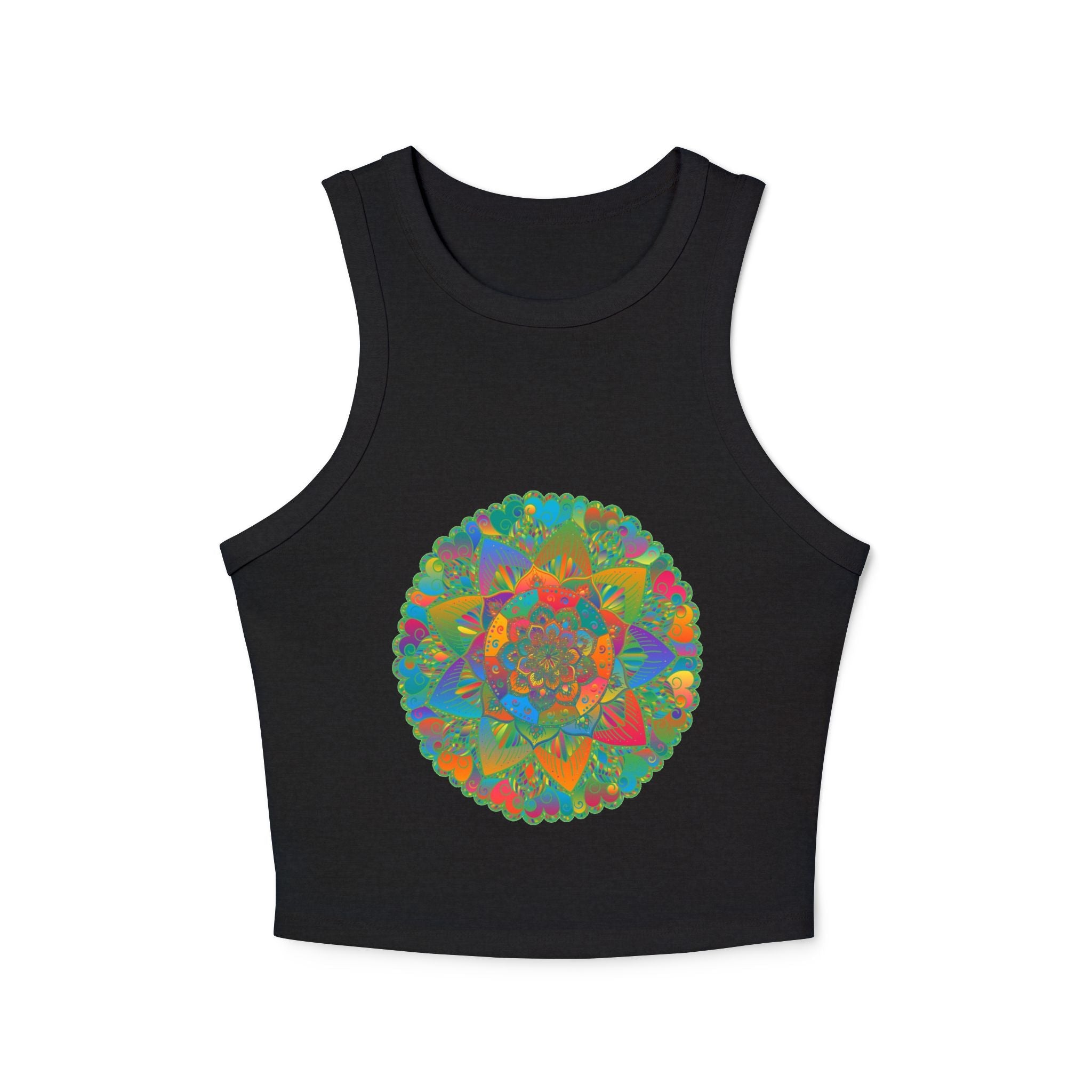 Vibrant Mandala Racerback Tank Top Tank Top - Blululi