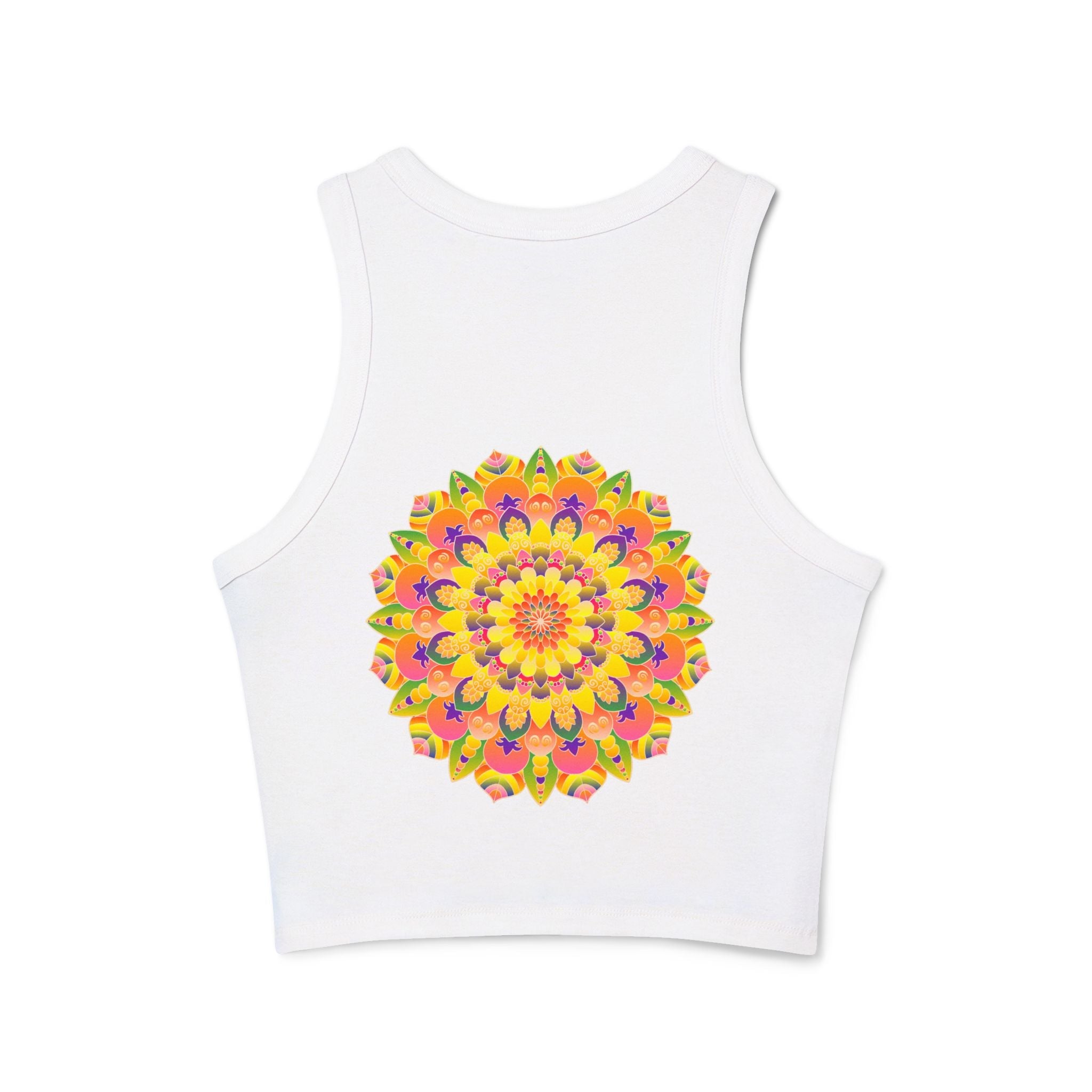 Vibrant Mandala Racerback Tank Top Tank Top - Blululi