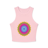 Vibrant Mandala Racerback Tank Top Tank Top - Blululi