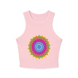 Vibrant Mandala Racerback Tank Top Tank Top - Blululi