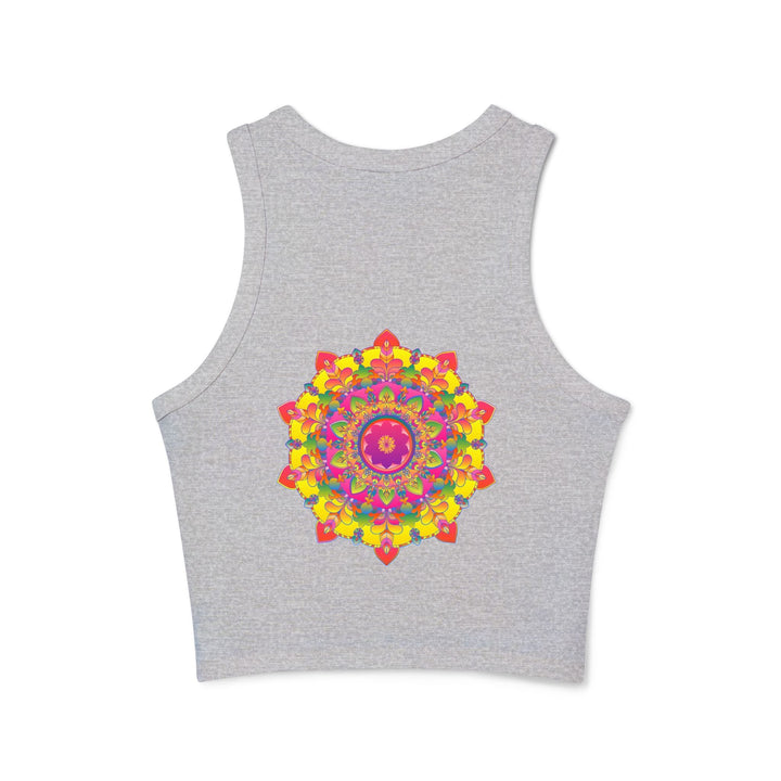 Vibrant Mandala Racerback Tank Top Tank Top - Blululi