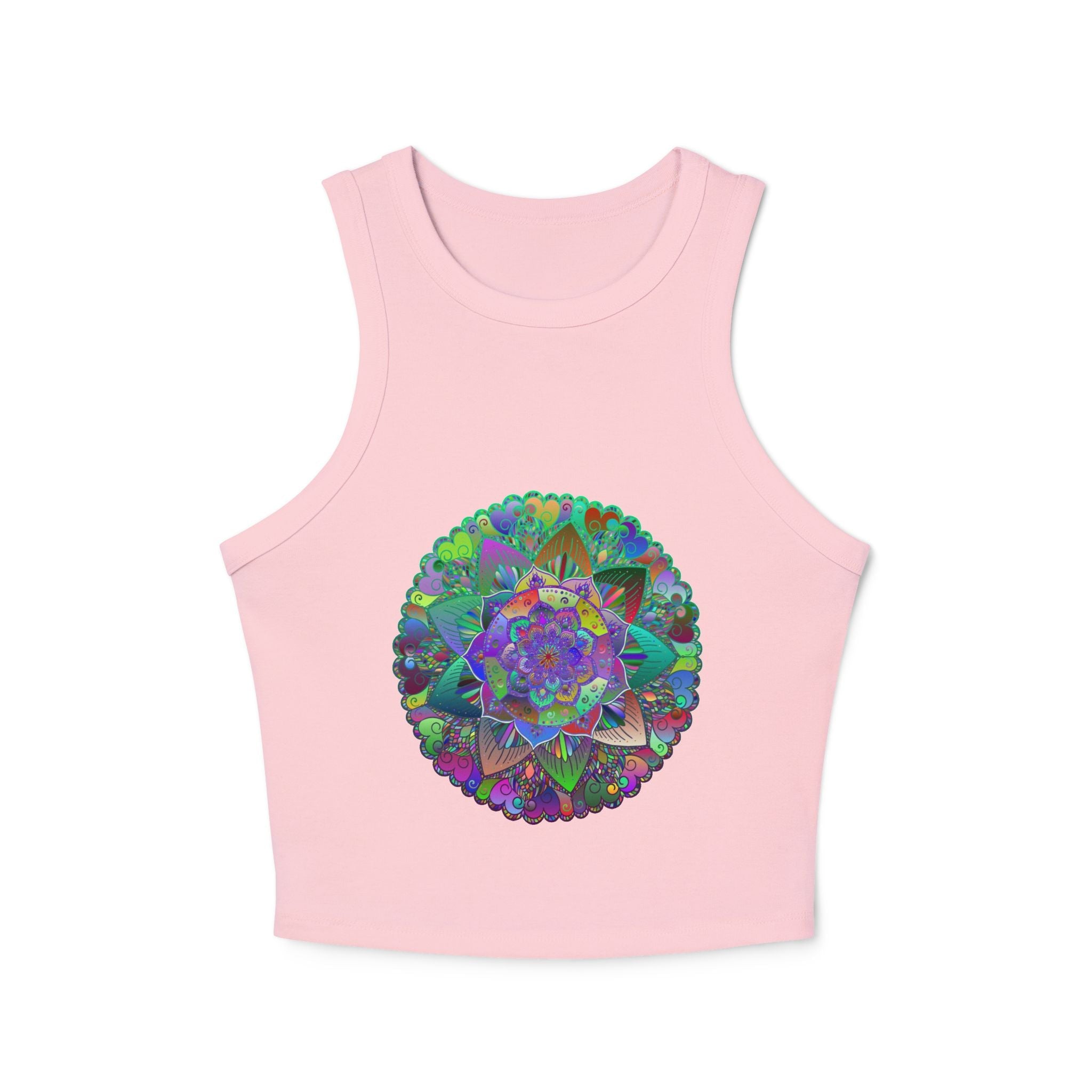 Vibrant Mandala Racerback Tank Top Tank Top - Blululi