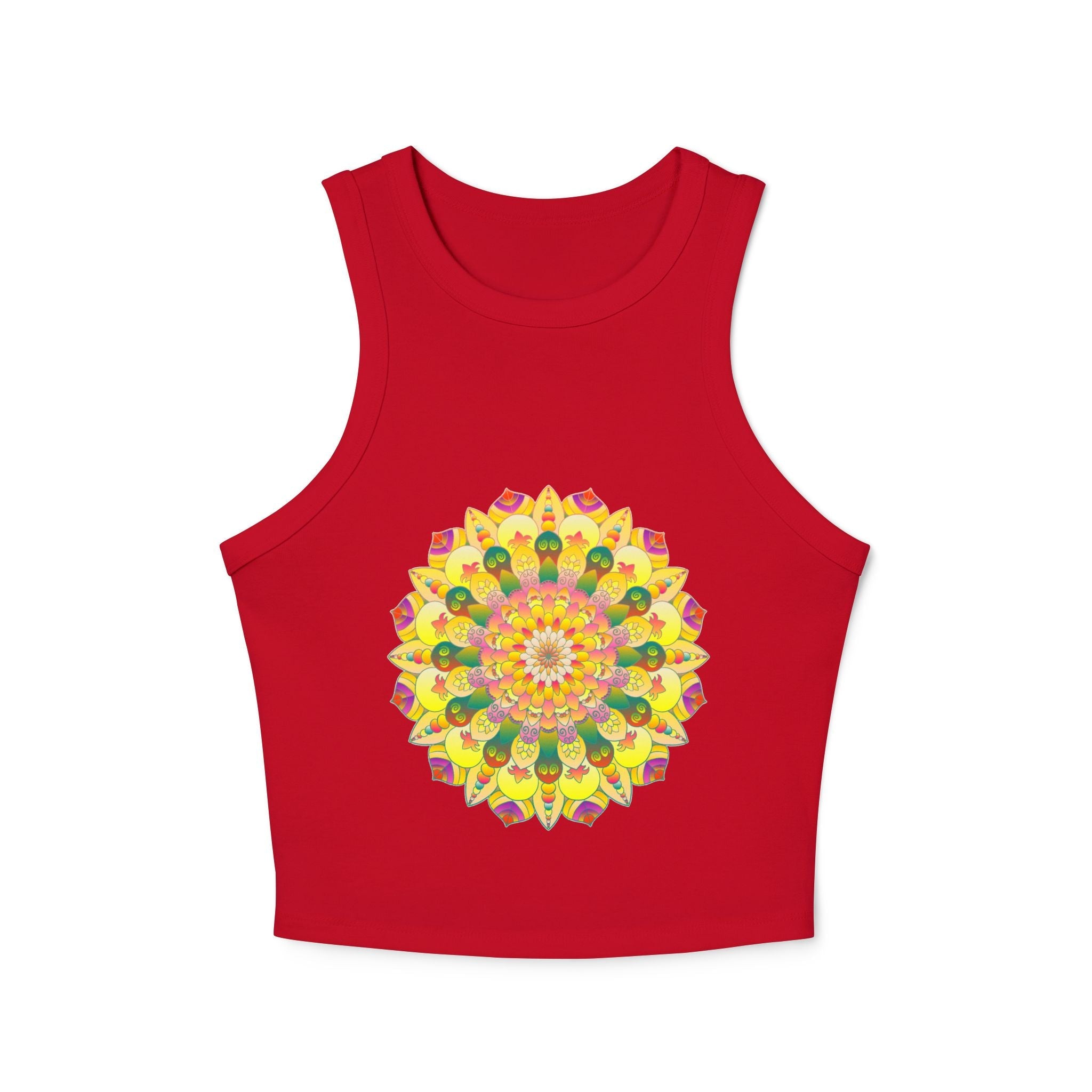 Vibrant Mandala Racerback Tank Top Tank Top - Blululi