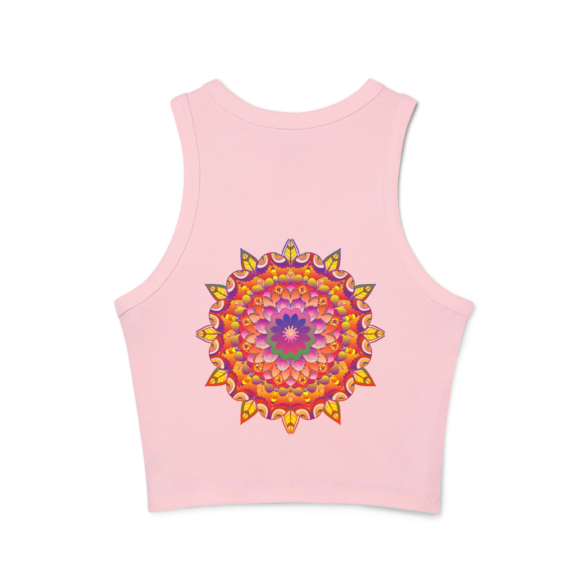 Vibrant Mandala Racerback Tank Top Tank Top - Blululi