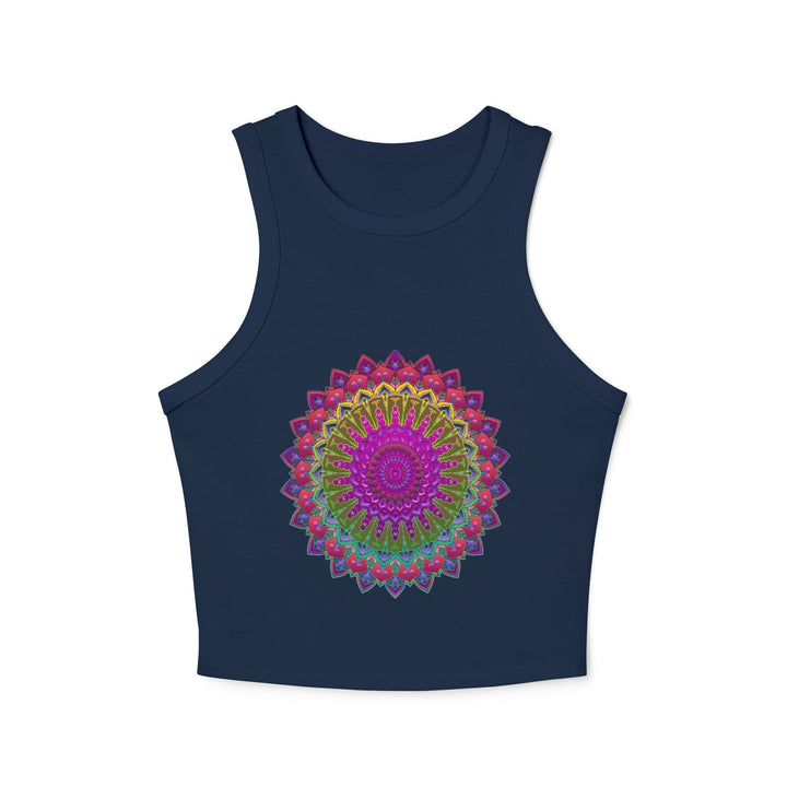 Vibrant Mandala Racerback Tank Top Tank Top - Blululi