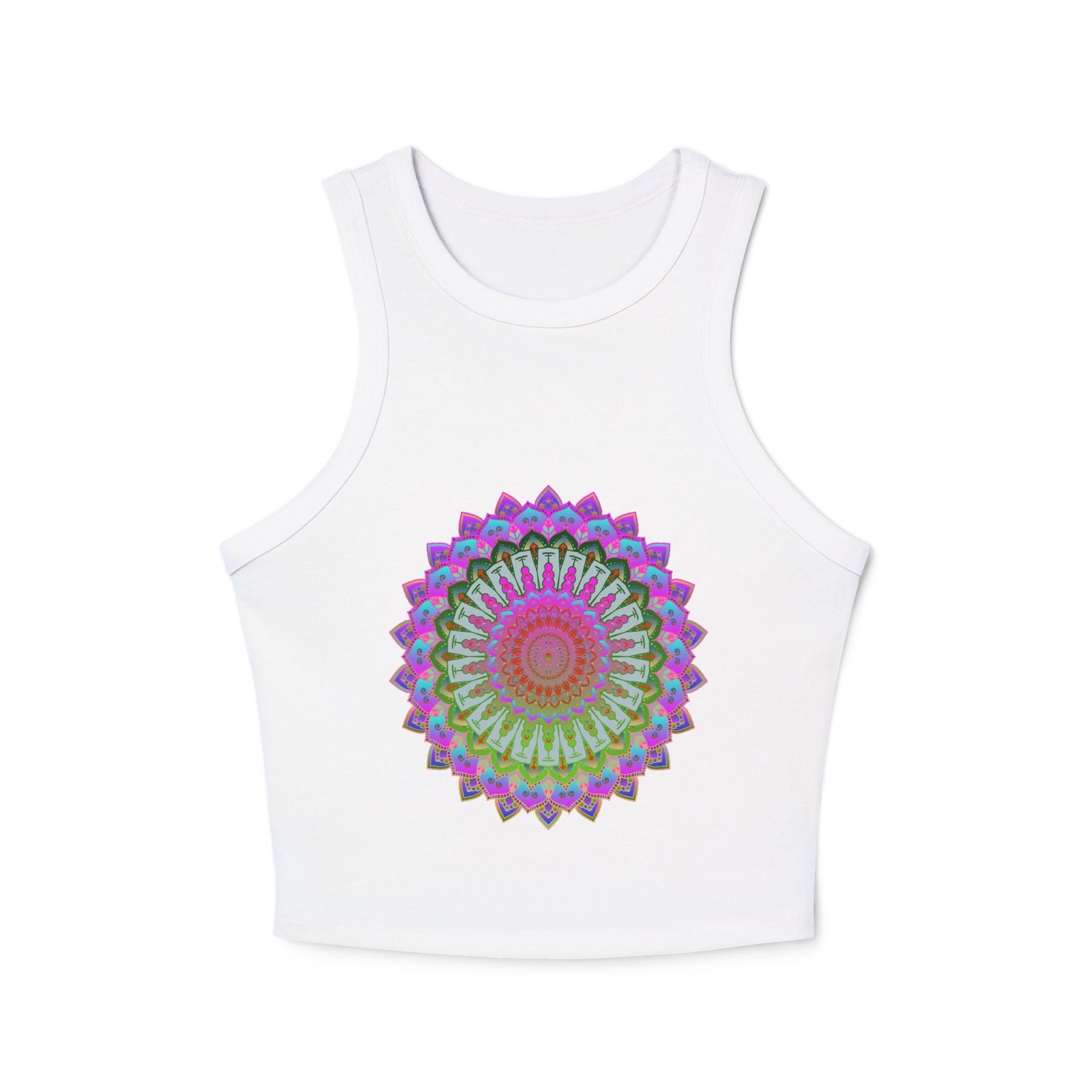 Vibrant Mandala Racerback Tank Top Tank Top - Blululi