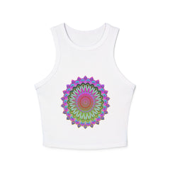 Vibrant Mandala Racerback Tank Top Tank Top - Blululi