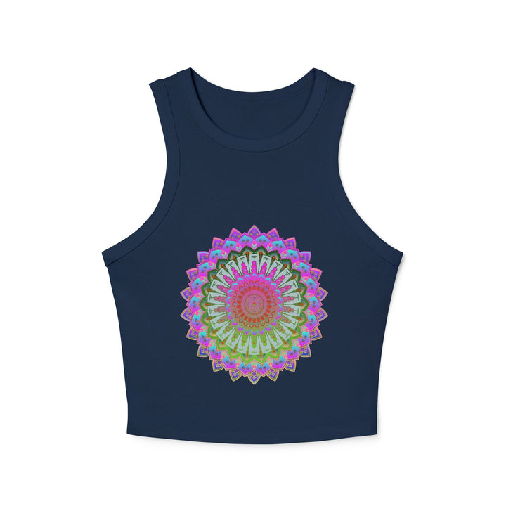 Vibrant Mandala Racerback Tank Top Tank Top - Blululi