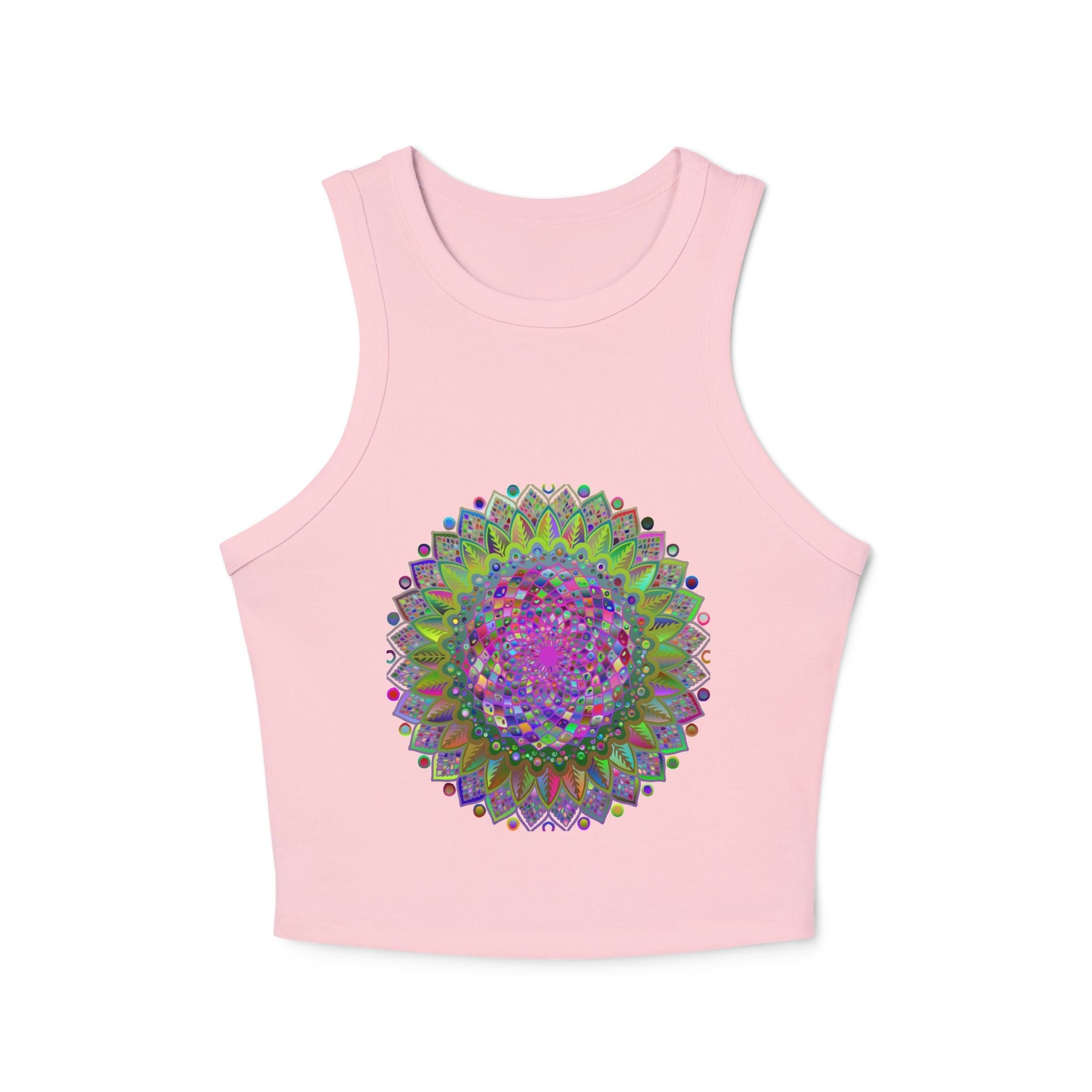 Vibrant Mandala Racerback Tank Top Tank Top - Blululi