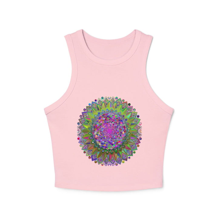 Vibrant Mandala Racerback Tank Top Tank Top - Blululi