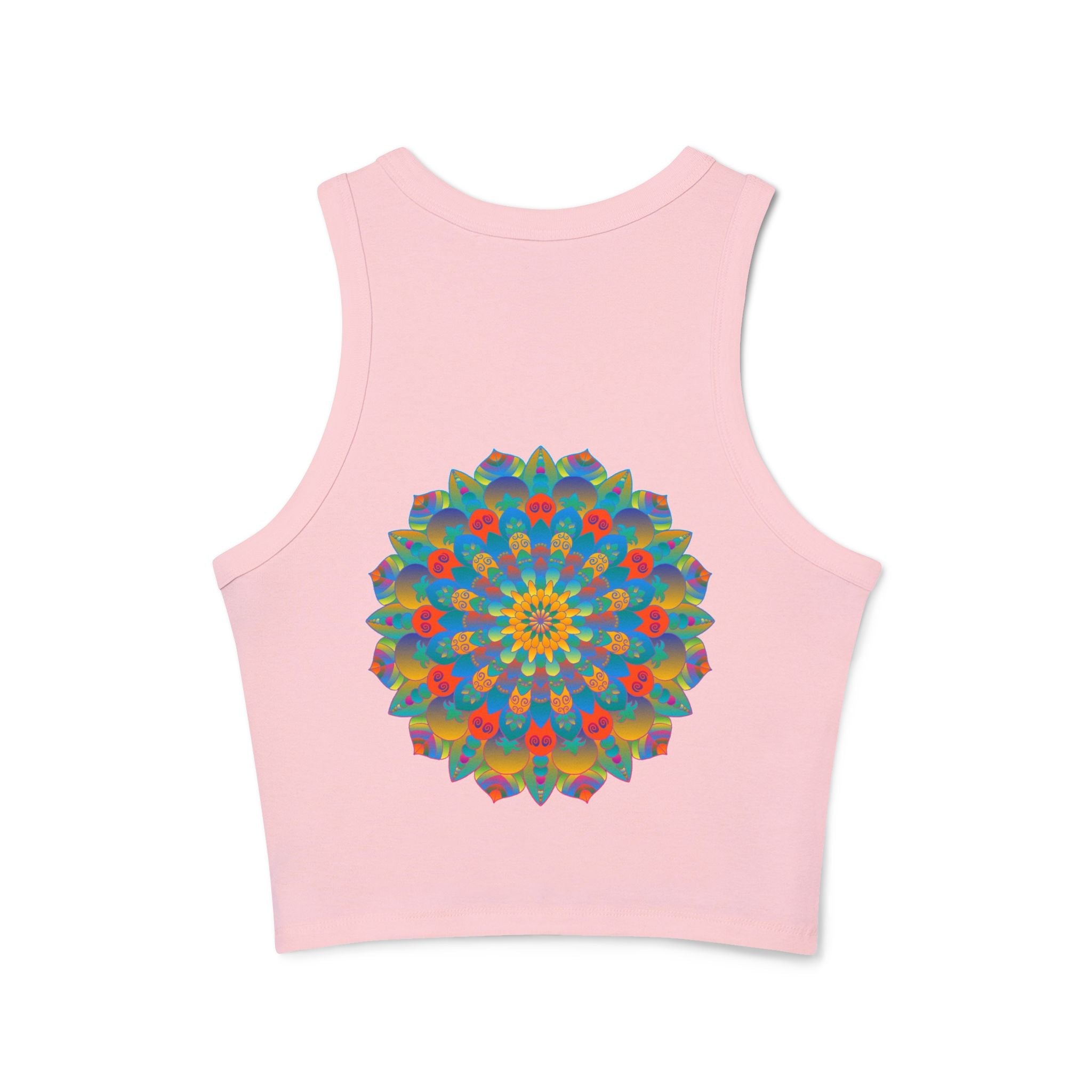 Vibrant Mandala Racerback Tank Top Tank Top - Blululi