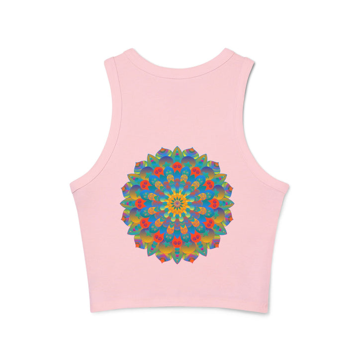 Vibrant Mandala Racerback Tank Top Tank Top - Blululi