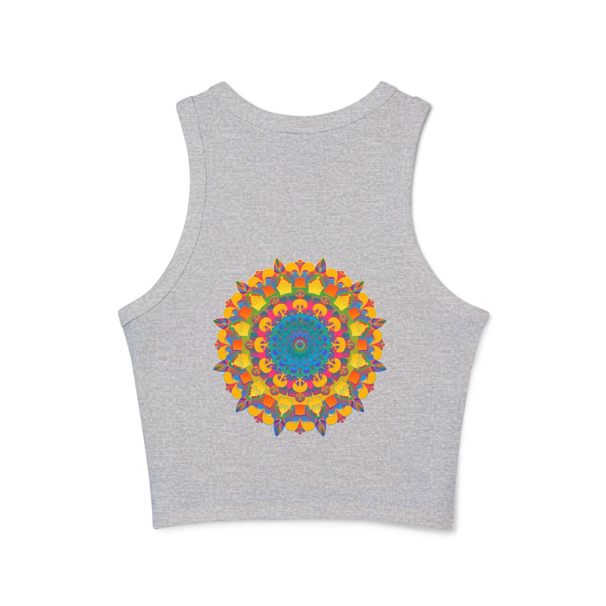 Vibrant Mandala Racerback Tank Top Tank Top - Blululi