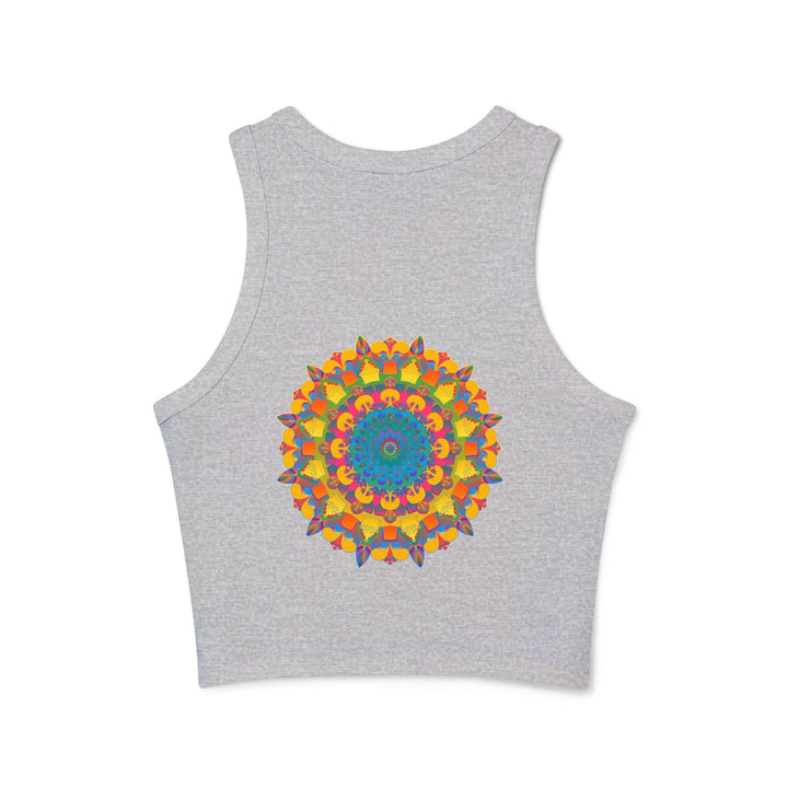 Vibrant Mandala Racerback Tank Top Tank Top - Blululi