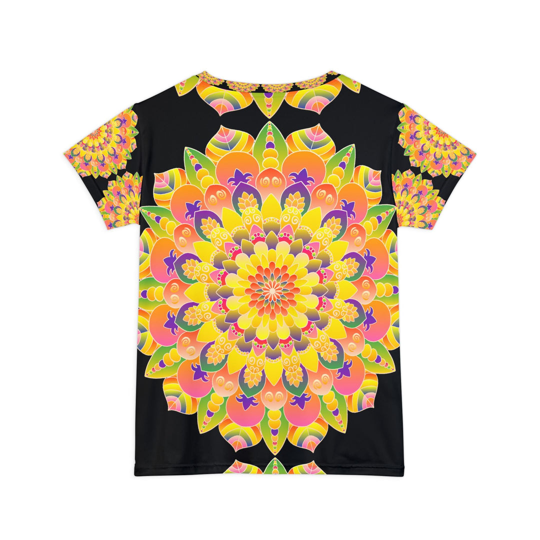 Vibrant Mandala Rainbow Design Women's T-Shirt All Over Prints - Blululi