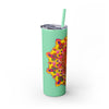 Vibrant Mandala Skinny Tumbler - Hot & Cold Drinks Mug - Blululi