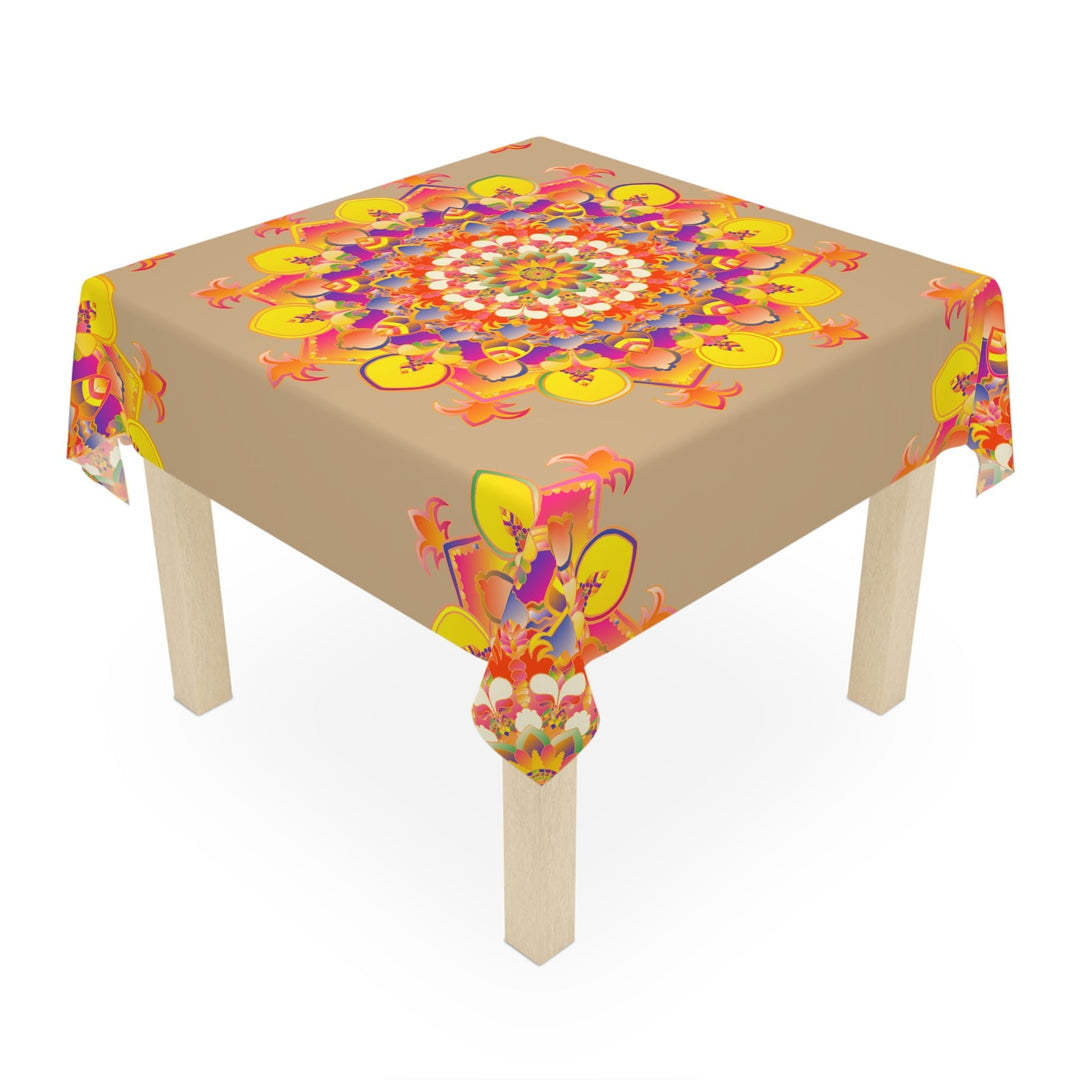 Vibrant Mandala Tablecloth - Bohemian Decor Home Decor - Blululi