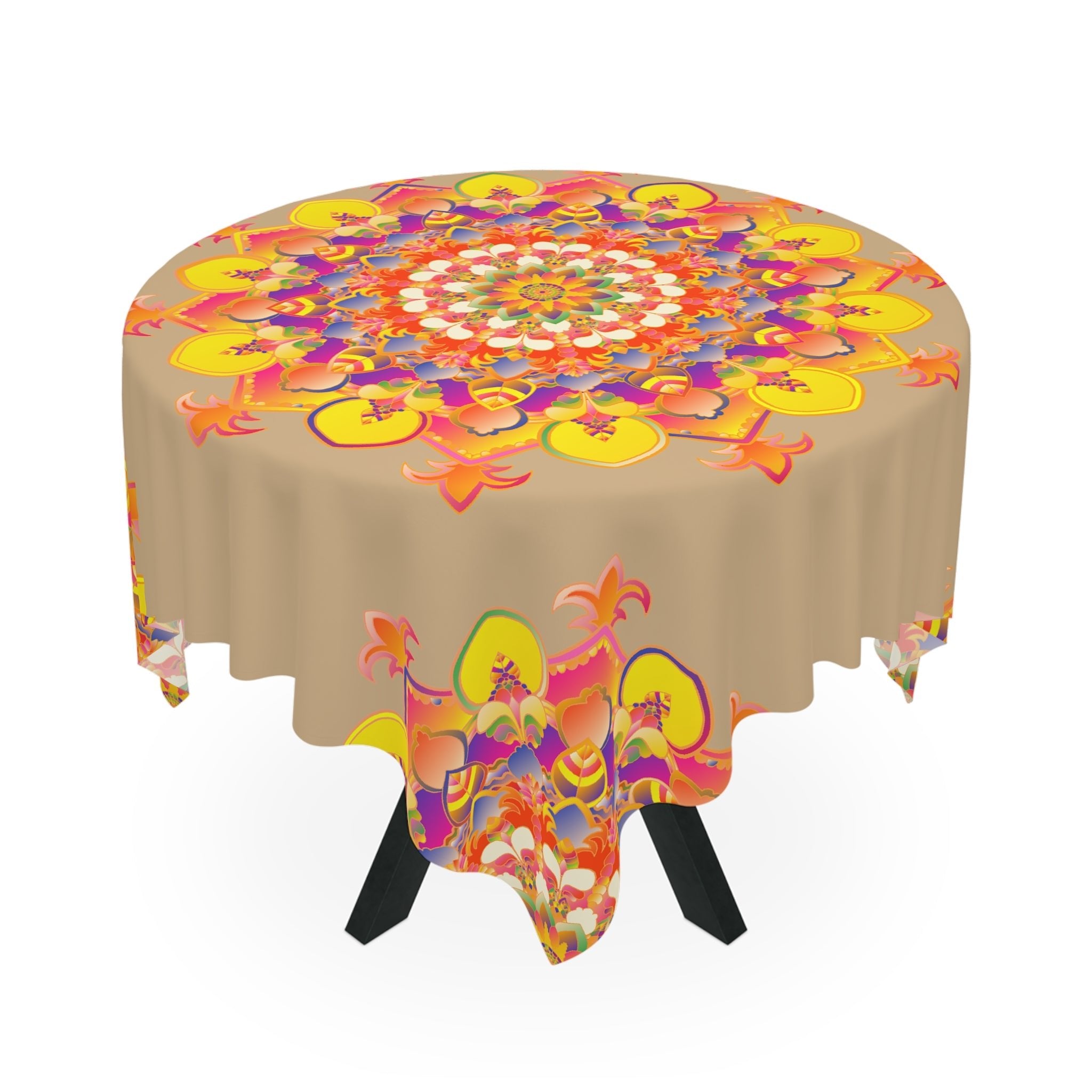 Vibrant Mandala Tablecloth - Bohemian Decor Home Decor - Blululi