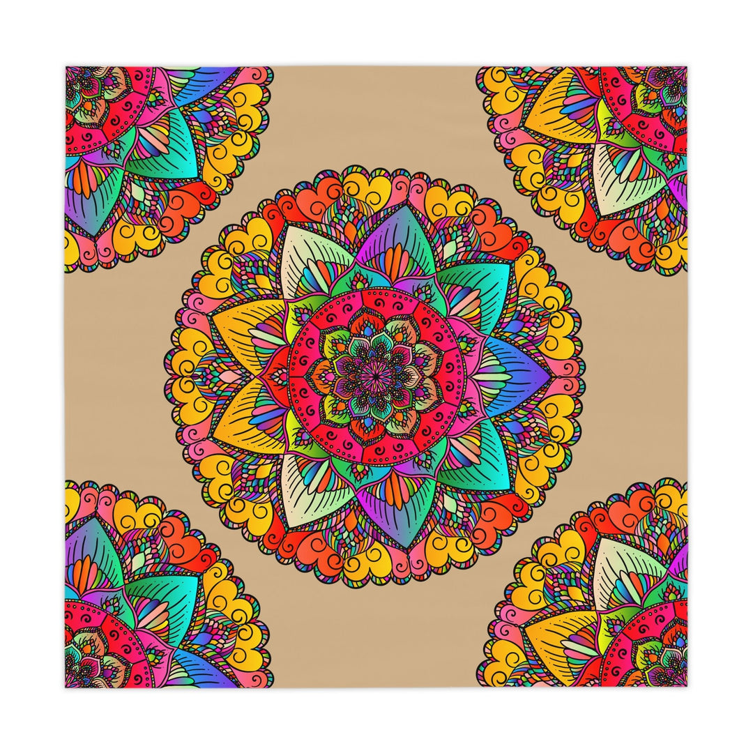 Vibrant Mandala Tablecloth - Bohemian Sand Design Home Decor - Blululi