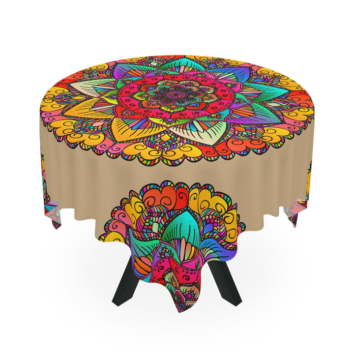 Vibrant Mandala Tablecloth - Bohemian Sand Design Home Decor - Blululi