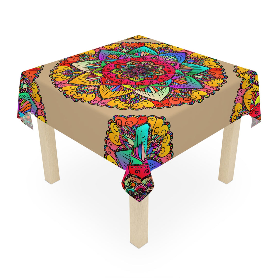 Vibrant Mandala Tablecloth - Bohemian Sand Design Home Decor - Blululi