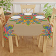 Vibrant Mandala Tablecloth - Circular Design Home Decor - Blululi