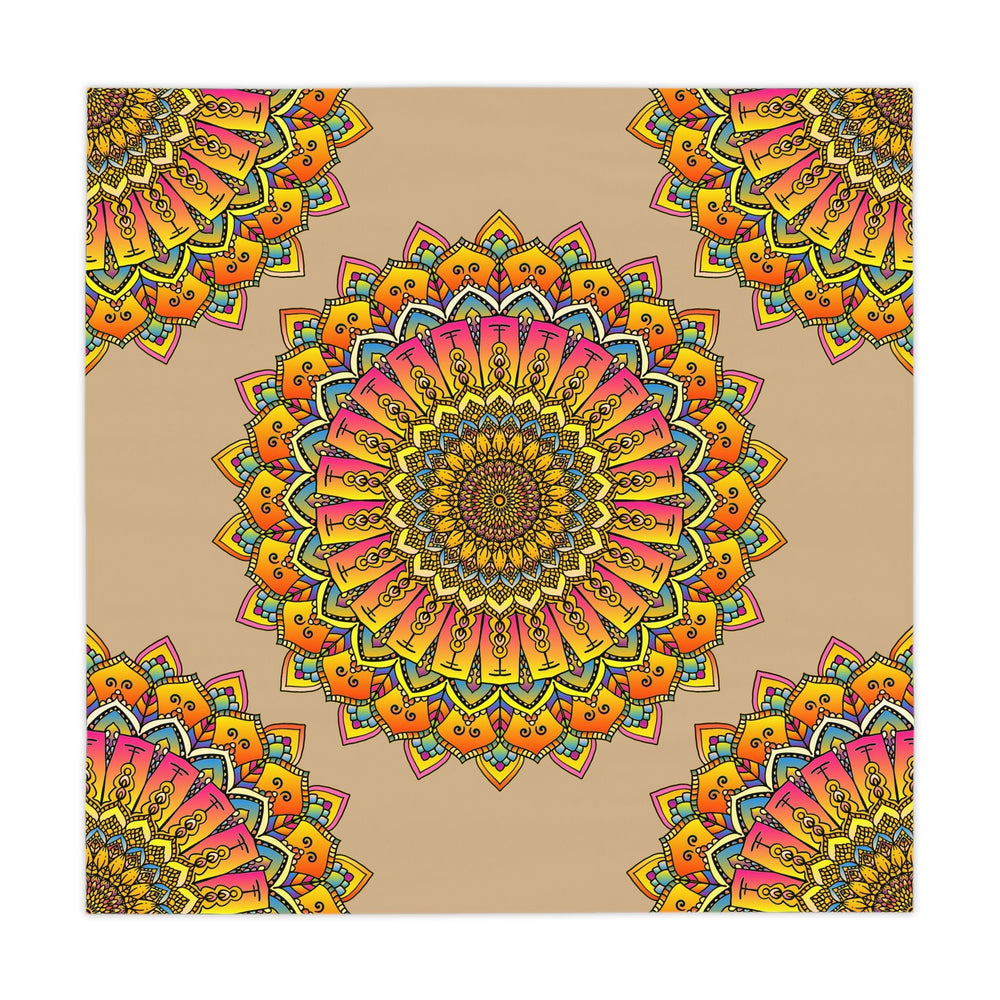 Vibrant Mandala Tablecloth - Colorful & Psychedelic Home Decor - Blululi