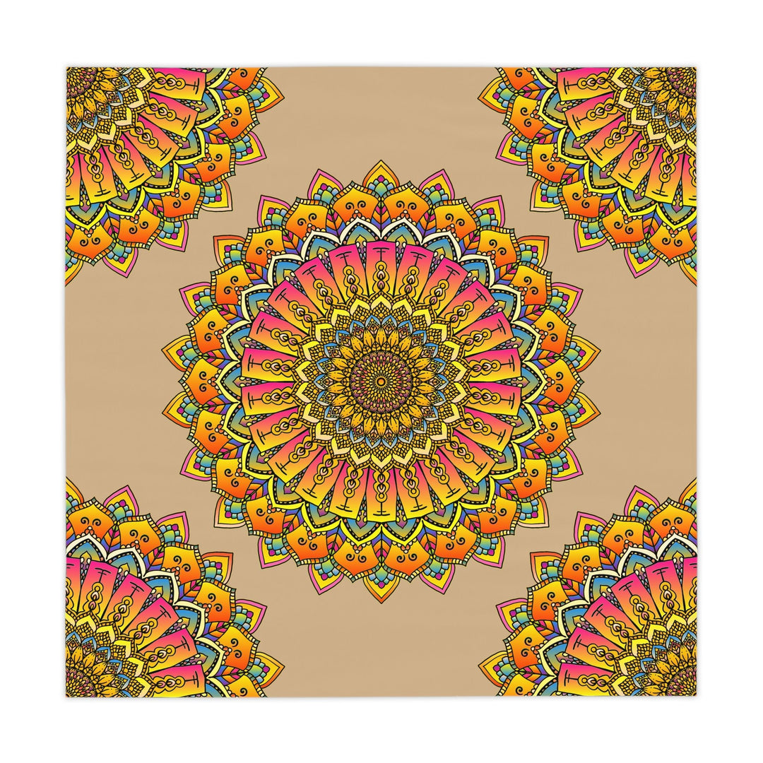 Vibrant Mandala Tablecloth - Colorful & Psychedelic Home Decor - Blululi