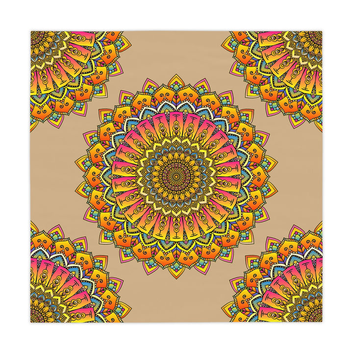Vibrant Mandala Tablecloth - Colorful & Psychedelic Home Decor - Blululi