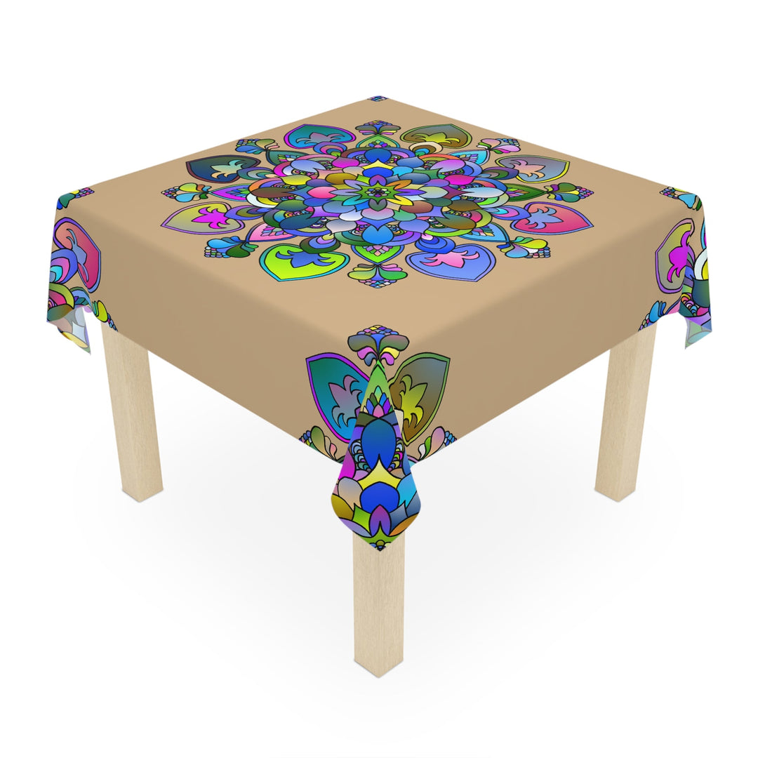 Vibrant Mandala Tablecloth - Colorful Sand Art Design Home Decor - Blululi
