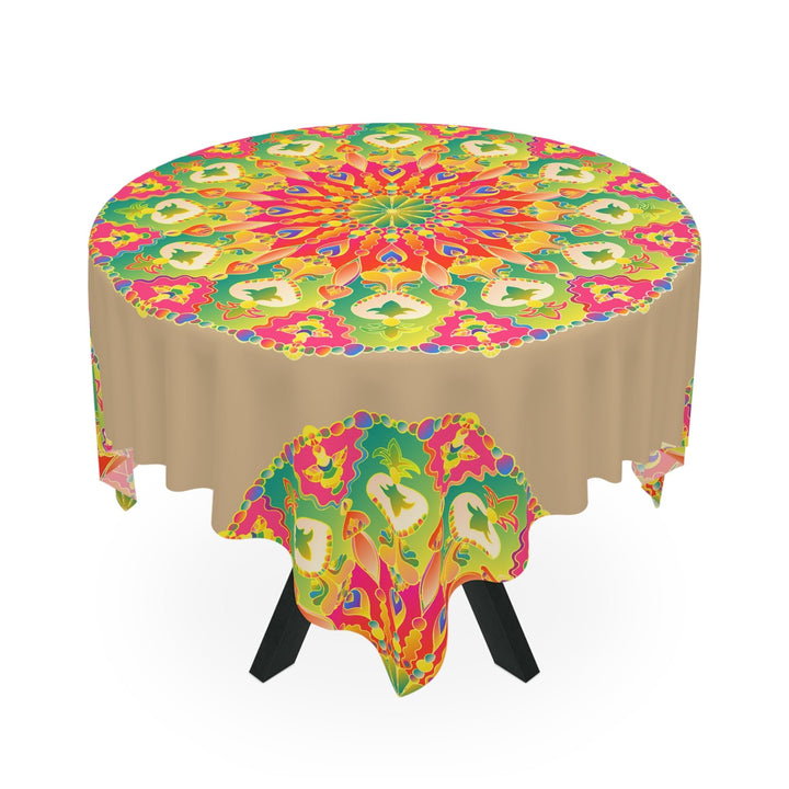 Vibrant Mandala Tablecloth - Colorful Sand Art Home Decor - Blululi