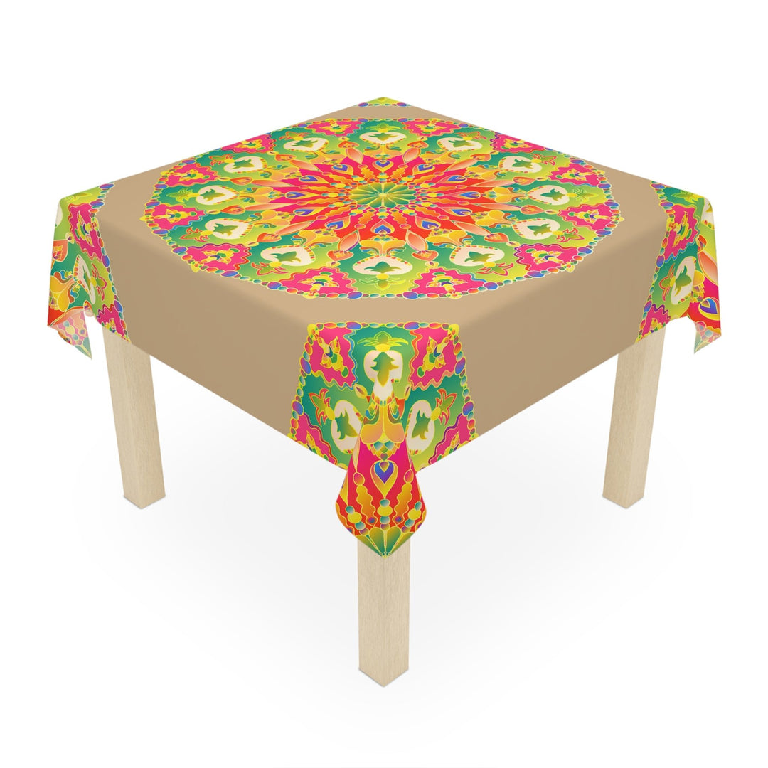 Vibrant Mandala Tablecloth - Colorful Sand Art Home Decor - Blululi