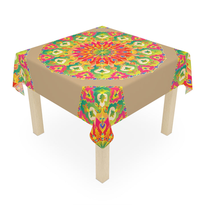 Vibrant Mandala Tablecloth - Colorful Sand Art Home Decor - Blululi