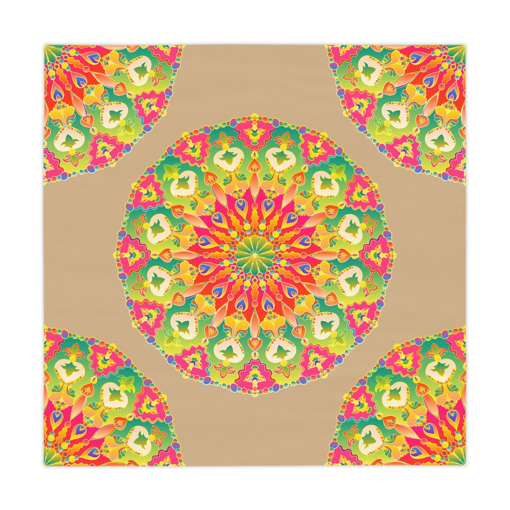 Vibrant Mandala Tablecloth - Colorful Sand Art Home Decor - Blululi