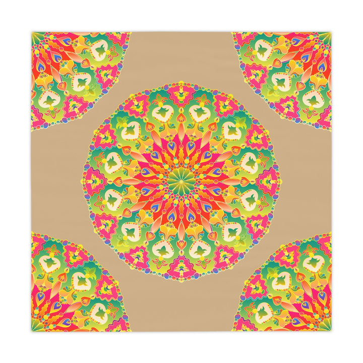 Vibrant Mandala Tablecloth - Colorful Sand Art Home Decor - Blululi