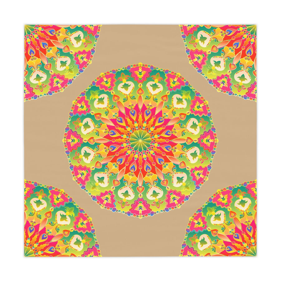 Vibrant Mandala Tablecloth - Colorful Sand Art Home Decor - Blululi