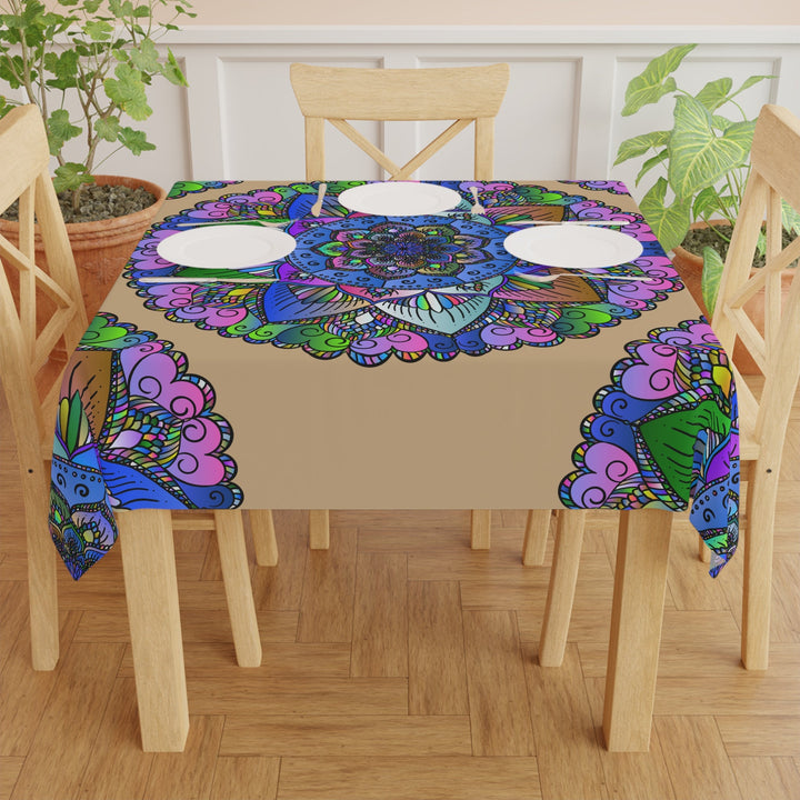 Vibrant Mandala Tablecloth - Indian Art Decor Home Decor - Blululi