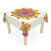 Vibrant Mandala Tablecloth - Ivory - 60 Inch Home Decor - Blululi