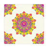 Vibrant Mandala Tablecloth - Ivory - 60 Inch Home Decor - Blululi