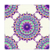 Vibrant Mandala Tablecloth - Ivory, Circular Design Home Decor - Blululi