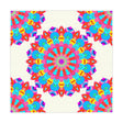 Vibrant Mandala Tablecloth - Ivory, Circular Design Home Decor - Blululi