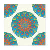 Vibrant Mandala Tablecloth - Ivory, Circular Design Home Decor - Blululi