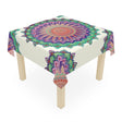 Vibrant Mandala Tablecloth - Ivory, Hand - Painted Style Home Decor - Blululi