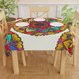 Vibrant Mandala Tablecloth - Ivory Home Decor - Blululi
