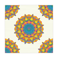 Vibrant Mandala Tablecloth - Ivory Home Decor - Blululi