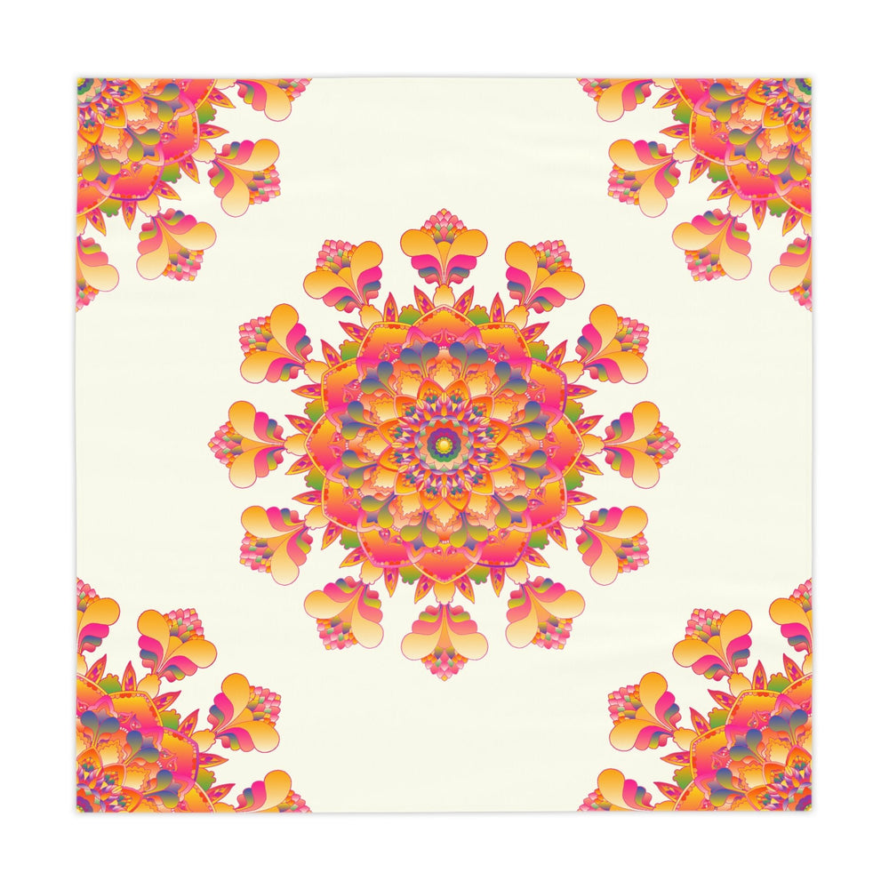 Vibrant Mandala Tablecloth - Ivory Home Decor - Blululi