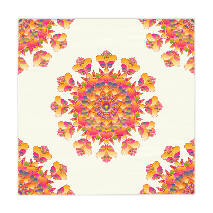 Vibrant Mandala Tablecloth - Ivory Home Decor - Blululi